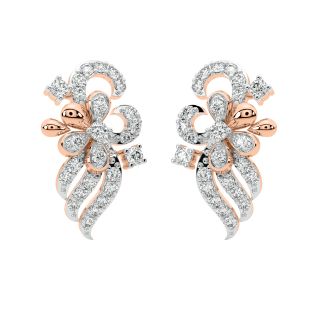 Rosa Round Diamond Stud Earrings